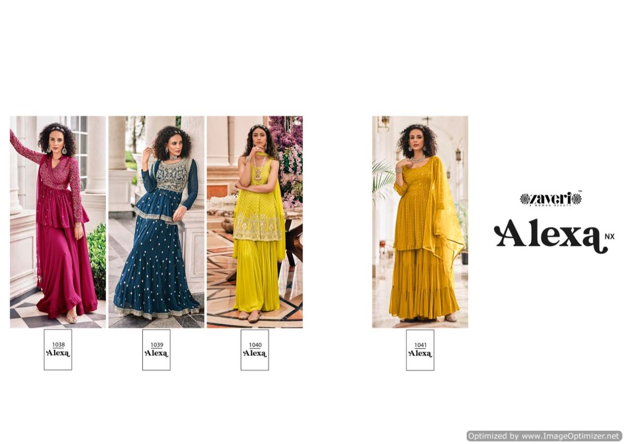 Zaveri Alexa Nx Exclusive Georgette Heavy Festive Wear Ready Made  Latest Collection